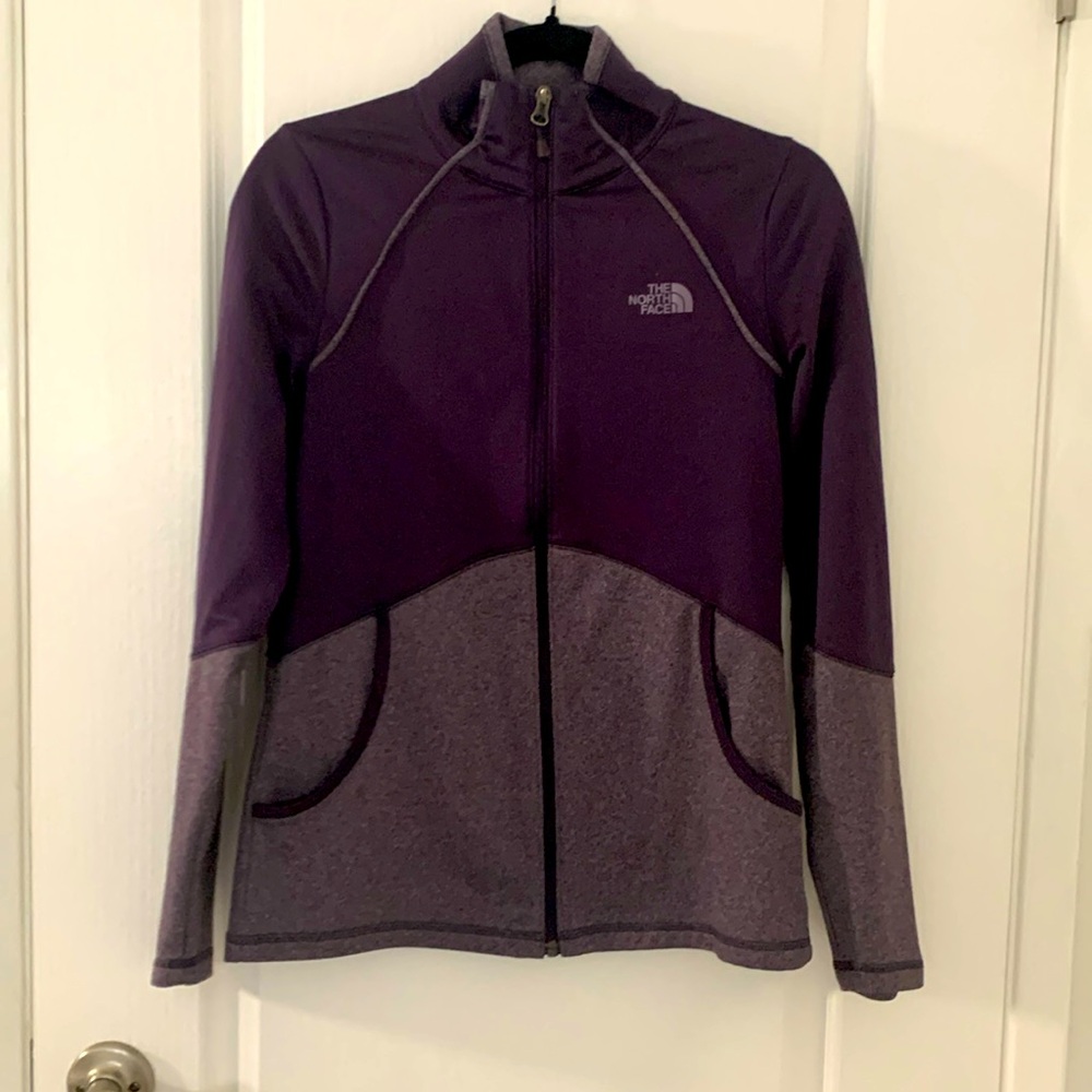 Purple north face zip up